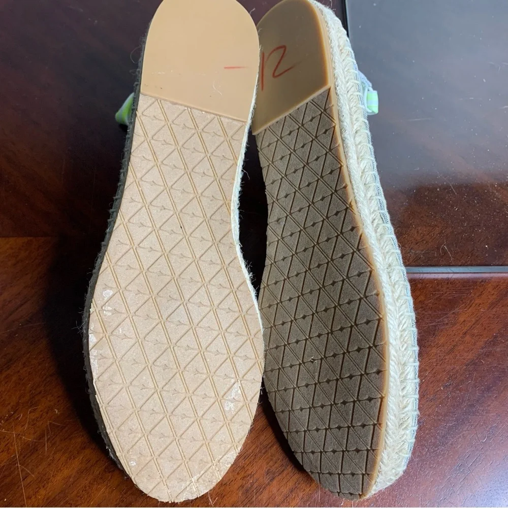 NWOT Zac Posen Canvas Flocked Ankle Tie Espadrille Flats
